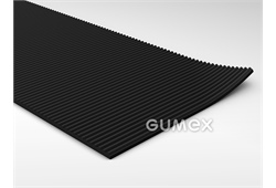 Gummiboden RW2 P9540, 3mm, Breite 1400 mm, 65°ShA, NBR-SBR ölbeständig,, -10°C/+70°C, schwarz, 